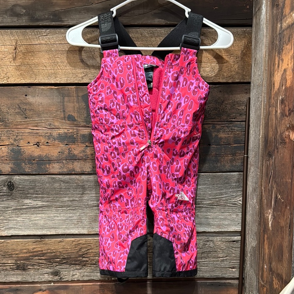Pink Leopard Print Snow Bib
